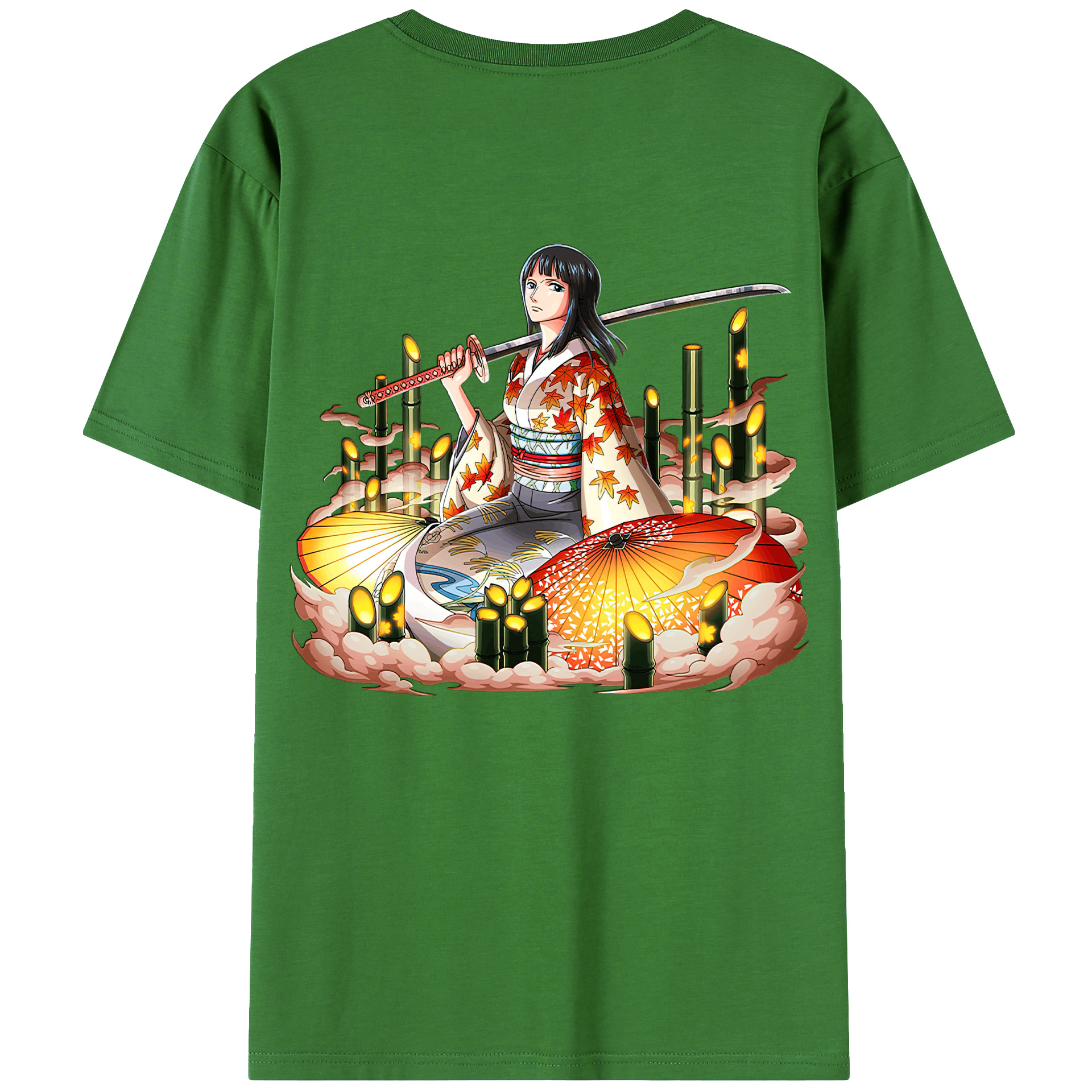 ワンピース ニコ・ロビン ONE PIECE Nico Robin レディース半袖Tシャツ(バックプリント)